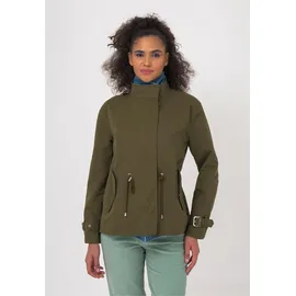 Freshlions Trenchcoat FRESHLIONS "Zelda", Damen, Gr. L, grün (khaki), 100% Baumwolle, unifarben, normal, Mäntel, mit stilvollem Reverskragen