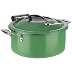 APS Chafing Dish, 4-teiliges Set, mit induktionsfähigem Boden 12339 , 1 Set = 1 Topf, 1 Deckel, 1 Behälter, 1 induktionsfähiger Topf
