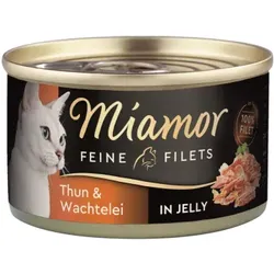 Katzen - Nassfutter MIAMOR Adult Feine Filets in Jelly Thun & Wachtelei, 100 g