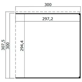 wekaholzbau Gerätehaus Anbau 3,00 x 3,05 m Natur