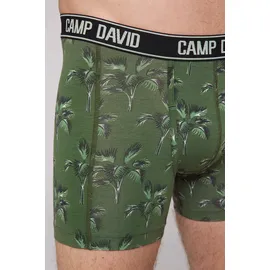 Camp David Boxershorts mit All Over Print khaki/aqua M 2er Pack