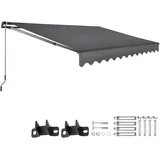 Tectake Gelenkarmmarkise Ornella 300 cm dunkelgrau