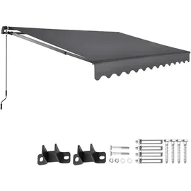 Tectake Gelenkarmmarkise Ornella 300 cm dunkelgrau