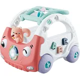 KIKKABOO Lauflernwagen 2 in 1 Auto Lauflernhilfe Spielcenter verstellbarer Griff pink