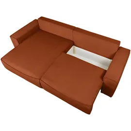 ed exciting design Carryhome Ecksofa, Textil, 3-Sitzer, Füllung: Schaumstoffflocken,Schaumstoffflocken, Ottomane links, seitenverkehrt montierbar, L-Form, cm, Liegefunktion, haustierfreundlicher Bezug, Wohnzimmer, Sofas & Couches, Wohnlandschaften, Ecksofas