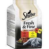 Sheba Fresh & Fine in Sauce Rind & Huhn 6 x 50g