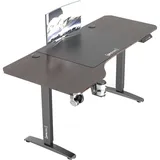 [en.casa] Höhenverstellbarer Tisch Oxnard 160 x 75 cm elektrisch Schreibtisch mit Memory-Funktion Arbeitstisch bis 80 kg Computertisch mit Getränkehalter Kopfhörerhaken Aluminiumgestell Walnuss-Optik
