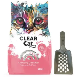 Clear Cat Blanco Baby Powder Bentonit Kies 20l + Schaufel für Streu GRATIS!