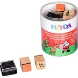 Heyda Stempel-Set Weihnachten Holz 16 St.