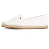 Tommy Hilfiger Damen Espadrilles Flag Canvas mit Logo, Weiß (Ecru), 39