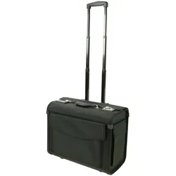 Dermata Business Pilotenkoffer auf Rollen 47 cm - schwarz