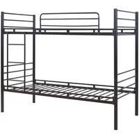 [en.casa] Etagenbett Bevapis 90 x 200 cm Metall schwarz
