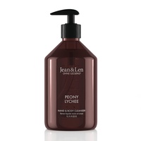 Jean&Len Hand & Body Cleanser Peony Lychee, für ein duftendes Reinigungserlebnis, Körper- & Handseife in einer hochwertigen Flasche, verführerisch-floraler Duft, vegan, 500 ml