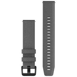 Garmin Schnellwechsel-armband, Silikon schiefergrau/schwarz 20 mm