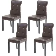 MCW Esszimmerstuhl E58 Kunstleder braun 4er Set