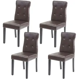 MCW Esszimmerstuhl E58 Kunstleder braun 4er Set