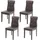 MCW Esszimmerstuhl E58 Kunstleder braun 4er Set