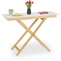 Relaxdays Klapptisch, Mehrfarbig, Holz, 105x70x50 cm, Esszimmer, Tische, Esstische