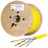 HB-Digital CAT 7a Installationskabel Verlegekabel S/FTP AWG23 LSZH Netzwerkkabel, Netzwerkstecker, (50000 cm), Premium Qualität mit Ø 7,7mm. LSZH Halogenfreies Außenmantel gelb