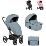 KIKKABOO Kinderwagen Amani 2 in 1 Babywanne, Sportsitz, Wickeltasche, Matratze grün