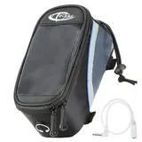 Tectake Fahrradtasche Satteltasche blau/grau/schwarz
