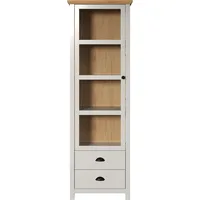 Home Affaire Vitrine »Herzwill«, hellgrau / Artisan Eiche, matt,