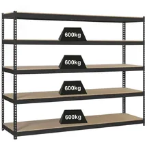 Proregal Schwerlastregal Wood Beast Five HxBxT 200 x 150 x 45 cm Freizeit, Heimwerken, Werkstatt, Schwerlastregale