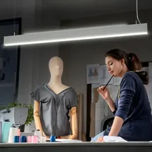 LEDVANCE 112cm LEDVANCE OFFICE Line Cuboid Dimmbare Büroleuchte Pendelleuchte 42W 4000K in weiß