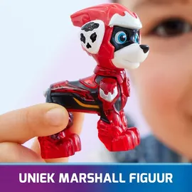 Paw Patrol Mighty Kinofilm Fahrzeug von Marshall mit Welpenfigur Rot/Gelb