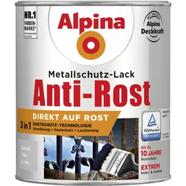 Alpina Anti-Rost Metallschutz-Lack 750 ml glänzend silber