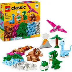 LEGO® Konstruktionsspielsteine »Kreative Dinosaurier (11041), LEGO Classic«, (450 St.), Made in Europe LEGO® bunt
