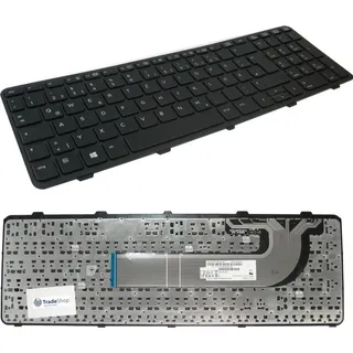 Original Tastatur Notebook Keyboard Austausch Deutsch QWERTZ für HP Probook 450-G0 450-G1 450-G2 455-G1 455-G2 455-G2 470-G0 470-G1 470-G2 F200 - Schwarz