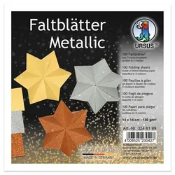 URSUS Faltblätter Faltblätter, Metallic(130 g/m2, 14 x 14 cm)