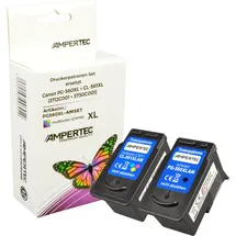 Ampertec PG-560XL schwarz + CL-561XL CMY