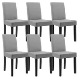 [en.casa] Esszimmerstuhl-Set, Hellgrau, Kunststoff, 43x89x54 cm, Esszimmer, Stühle, Esszimmerstühle, Vierfußstühle