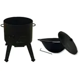 Grillpeter Utschak mit Kazan 10 L schwarz