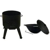 Grillpeter Utschak mit Kazan 10 L schwarz
