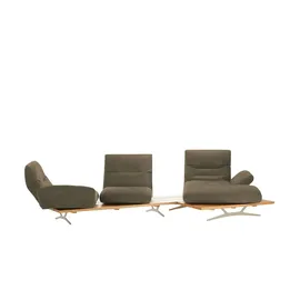 KOINOR Eckcouch Mikrofaser 2-Sitzer Braun