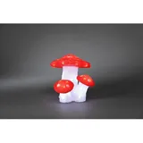 Konstsmide LED-Figur Acryl Fliegenpilz 3er-Set 48 kaltweiße Dioden