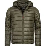 Geo Norway Geographical Norway Herren Herbst Winter Jacke Übergangsjacke Steppjacke Bomberjacke - Grün