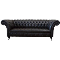 JVmoebel Chesterfield-Sofa, Sofa Chesterfield Wohnzimmer Klassisch Design Sofas Couch schwarz