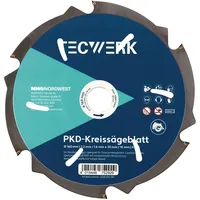 tecwerk Handkreissägeblatt AD 190 mm Z.6 PKD Schnitt-B.2,2 mm