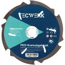 tecwerk Handkreissägeblatt AD 190 mm Z.6 PKD Schnitt-B.2,2 mm