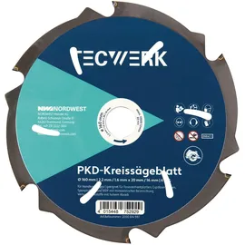 tecwerk Handkreissägeblatt AD 190 mm Z.6 PKD Schnitt-B.2,2 mm