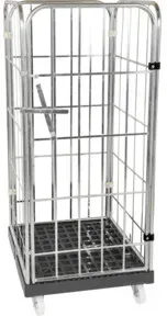HMH rolltainer® Kunststoffboden 1460 KU schwarz 724 x 815 mm 4-seitig