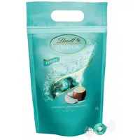 Lindt Lindor Kokosnuss-Milchschokoladenkugeln Pralinés Beutel 80 Kugeln 1 kg