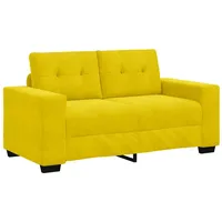 vidaXL Zweisitzer-sofa Gelb 120 Cm Samt Vidaxl