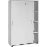 MÖBELPARTNER Schiebetürenschrank Work, 701345 lichtgrau 3 Fachböden 100,0 x 39,5 x 153,0 cm