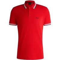 BOSS GREEN Poloshirt »Paddy«, mit kontrastfarbenen Streifen am Kragen Gr. M, Open red645) , 75048040-M