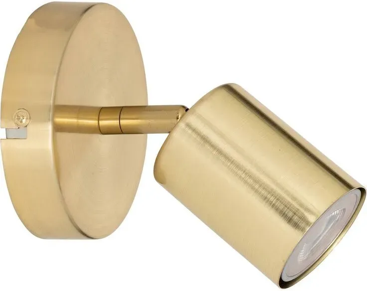 Vico Wandlampe, Ø 10 cm, goldfarbenes Metall